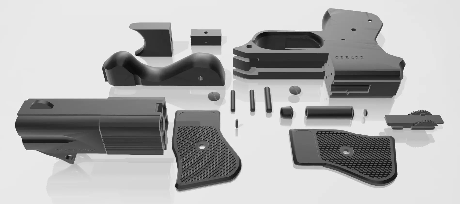 COP 357 Blade Runner Leon's Blaster 3D Printed Parts