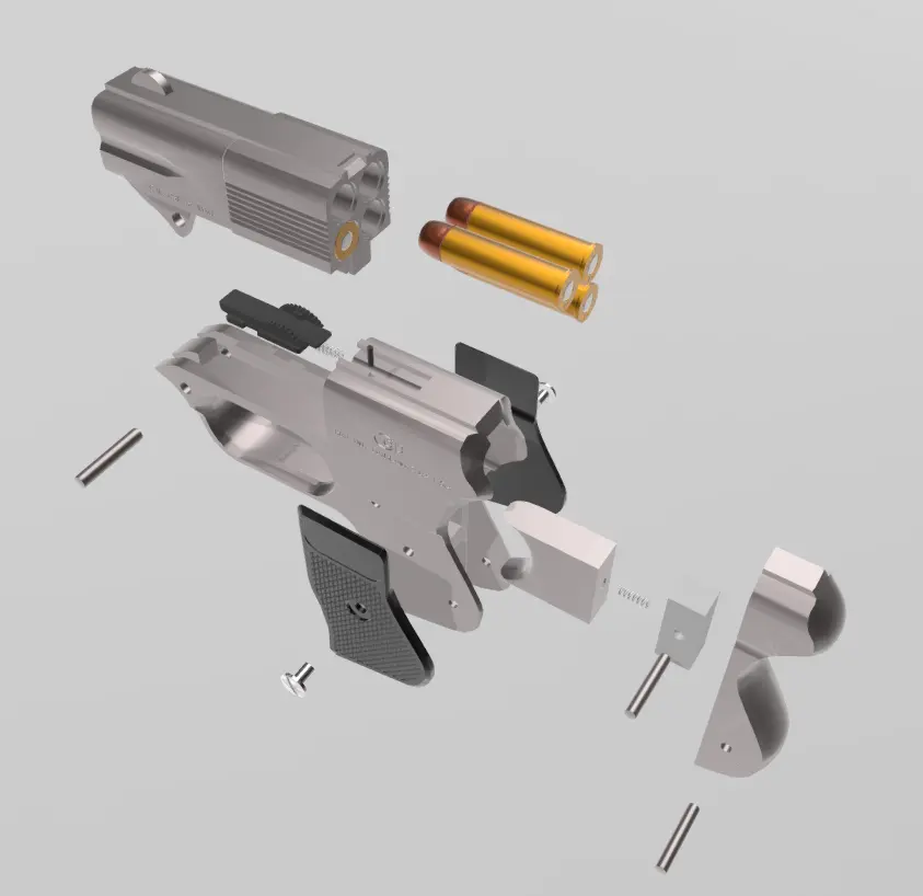 COP 357 Blade Runner Leon's Blaster Exploded View
